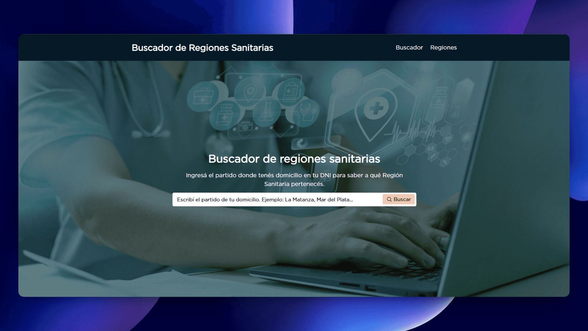 Sistema de Búsqueda de Regiones Sanitarias